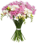 White Freesias and Sweet Pea Bouquet - Flowers Box London