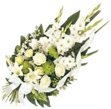 White & Green Tied Sheaf - Flowers Box London