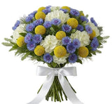 White Hydrangeas in a Summer Meadow Bouquet - Flowers Box London