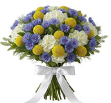 White Hydrangeas in a Summer Meadow Bouquet - Flowers Box London