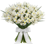 White Iris and Sweet Peas Bouquet - Flowers Box London