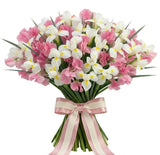 White Iris and Sweet Peas Bouquet - Flowers Box London