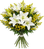 White Lily & Solidago Splendid Bouquet