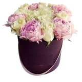 White Roses and Peony Box - Flowers Box London