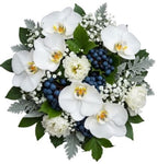 White Serenity and Berries Charming Bouquet - Flowers Box London