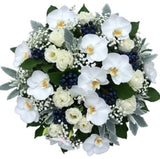 White Serenity and Berries Charming Bouquet - Flowers Box London