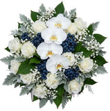 White Serenity and Berries Charming Bouquet - Flowers Box London