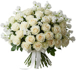 White Spray Roses and Sweet Pea Bouquet - Flowers Box London