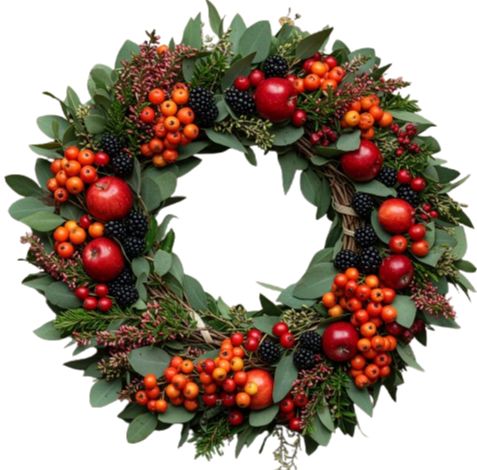 Wild Berries and Heather Door Wreath