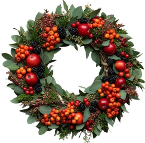 Wild Berries and Heather Door Wreath - Flowers Box London