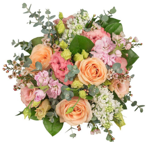 Wonderful Peach Fragrant Bouquet - Flowers Box London