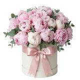 Wonderful Peonies Box with Eucalyptus - Flowers Box London