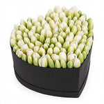 Wonderful Tulips Heart Box - Flowers Box London