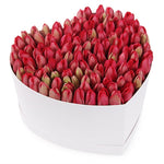 Wonderful Tulips Heart Box - Flowers Box London