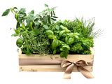 Wooden Crate of Aromatic Herbs - Flowers Box London