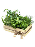 Wooden Crate of Aromatic Herbs - Flowers Box London