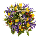 Yellow and Purple Basket - Flowers Box London