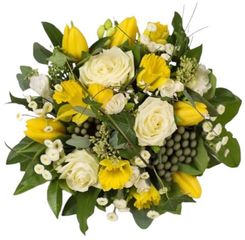 Yellow and White Bouquet - Flowers Box London