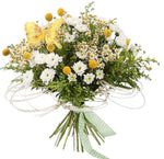 Yellow and White with Butterfly Bouquet