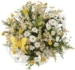 Yellow and White with Butterfly Bouquet