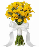 Yellow Calla Lily and Roses Bouquet - Flowers Box London
