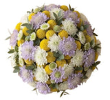 Yellow Craspedia with Scabiosa Bouquet - Flowers Box London