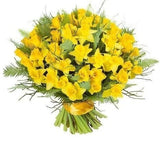 Yellow Daffodils Bouquet with Greenery - Flowers Box London