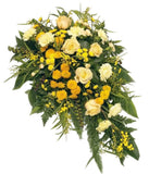 Yellow Roses Funeral Spray - Flowers Box London