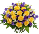 Yellow Roses with Fragrant Blooms Bouquet - Flowers Box London