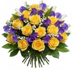 Yellow Roses with Fragrant Blooms Bouquet - Flowers Box London