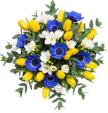 Yellow Tulips & Anemone Bouquet - Flowers Box London