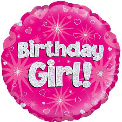 18in Birthday Girl Balloon