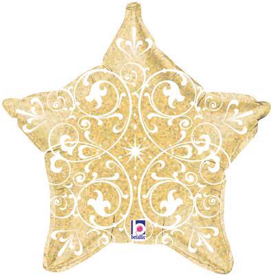 18in Gold Star Balloon