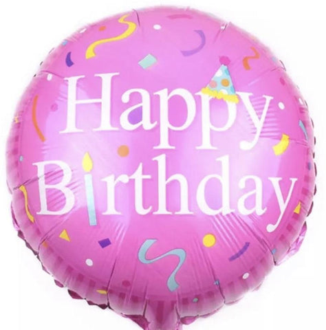 18in Happy Birthday Deep Pink Balloon