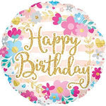 18in Happy Birthday Glitter Balloon