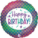 18in Happy Birthday Mermaid Balloon