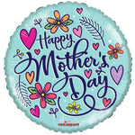 18inch Turquoise Balloon Happy Mother's Day