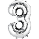 34in Number 3 Balloon - Flowers Box London