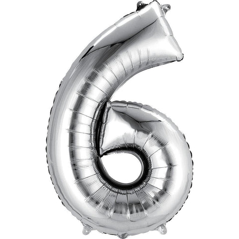 34in Number 6 Balloon - Flowers Box London