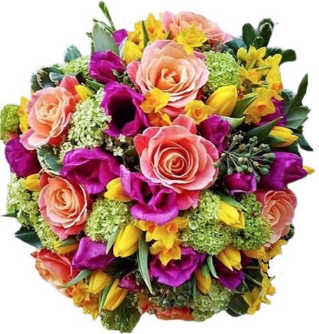 A Bouquet of Rainbow Flowers - Flowers Box London