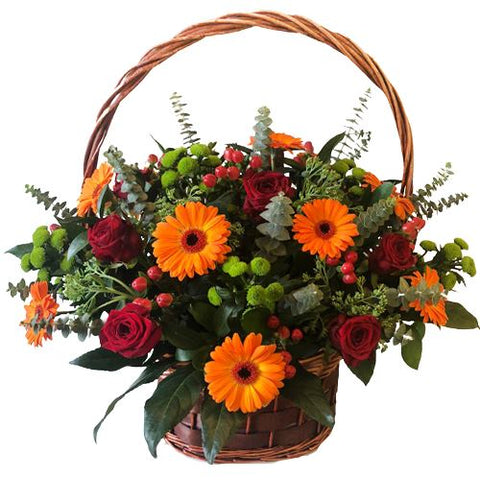 Autumn Flower Basket with Berry