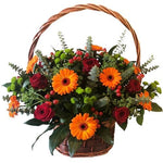Autumn Flower Basket with Berry - Flowers Box London