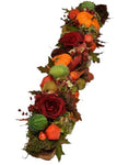 Autumn Orange Arrangement on Wood