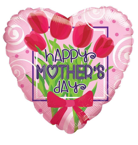Balloon Happy Mother's Day with Tulips 18inch