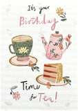 Birthday Card - Time for Tea! - Flowers Box London