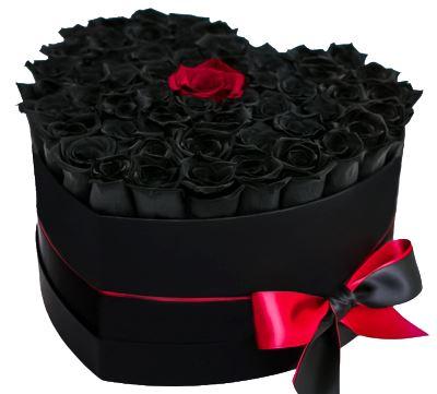 Black and Red Loving You Heart Box