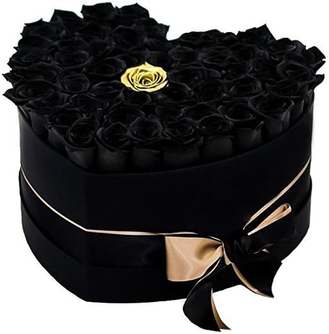 Black Gold Loving You Heart Box