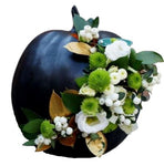 Black Pumpkin Flowers Arrangement