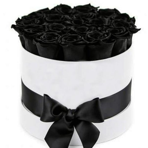 Black Roses Hat Box