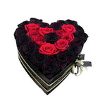 Black with Red Heart Box